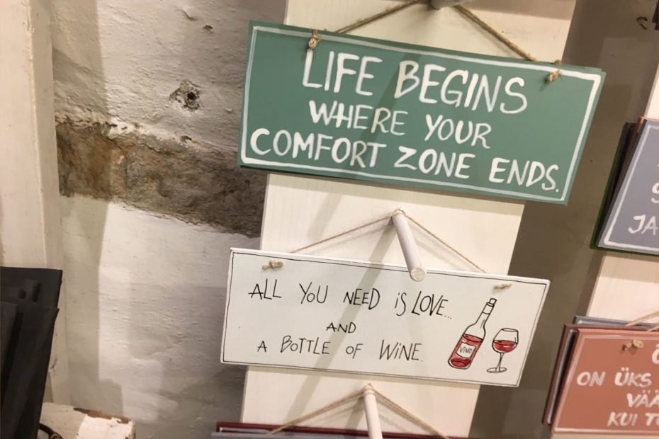 Cartel emotivo sobre la zona de confort