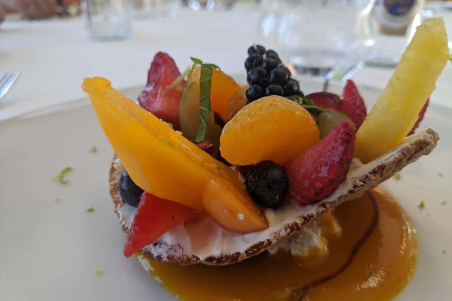 Plato de alta cocina en Verduarte, Pamplona