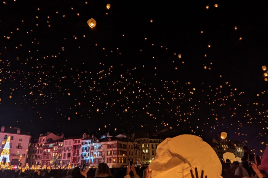 Farolillos de Navidad, Bayona, Francia